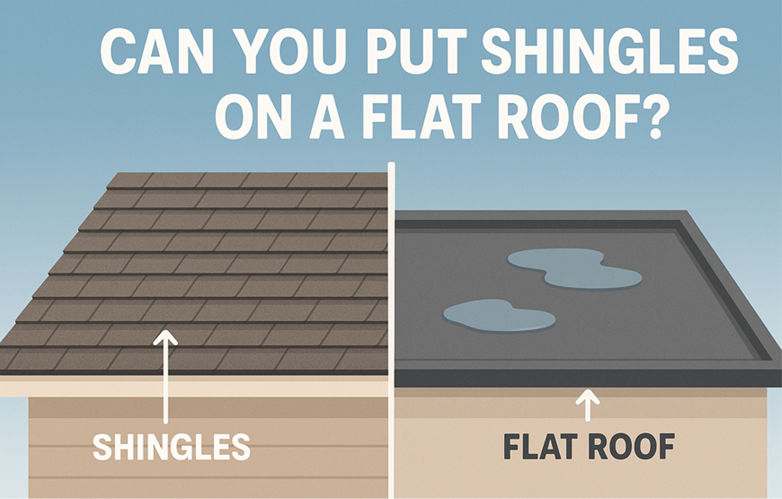 Image Can you put shingles on a flat roof?