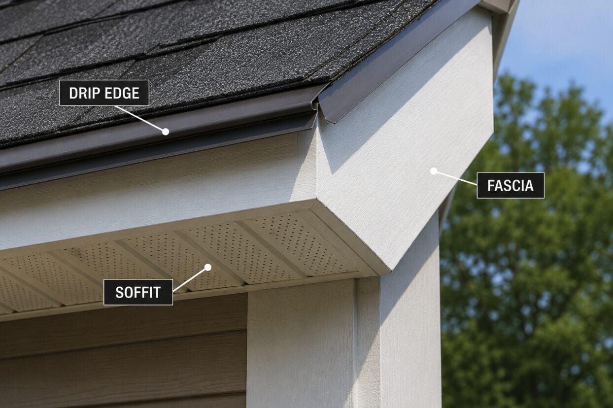 Image Drip Edge, Soffit & Fascia: Roof Edge Components Explained